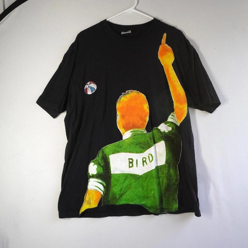 Barstool Sports Larry Bird Boston Celtics Graphic Tshirt Black S